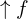 \uparrow f 