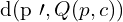 $d(p \prime,Q(p,c))$