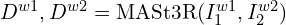 D^{w1}, D^{w2} = \text{MASt3R}(I_1^{w1}, I_2^{w2}) \quad 