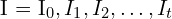 $I = {I_0, I_1, I_2, \ldots, I_t}$