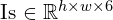 $ \text{Is} \in \mathbb{R}^{h \times w \times 6} $