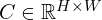 C \in \mathbb{R}^{H \times W}