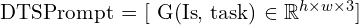$ \text{DTSPrompt} = [ G(\text{Is}, \text{task}) \in \mathbb{R}^{h \times w \times 3} ] $