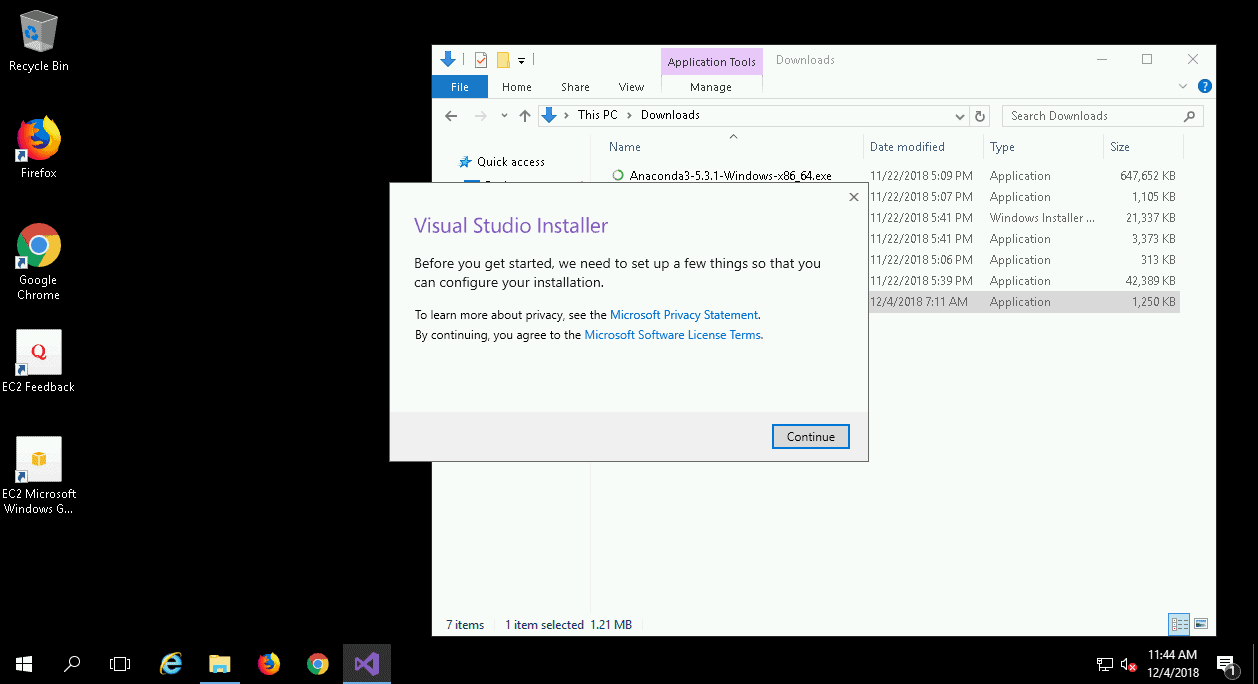 visual studio installer