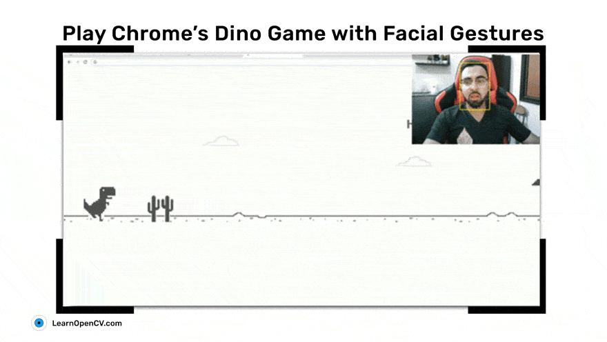 Chrome Dinosaur Game Controlled in Real Life 