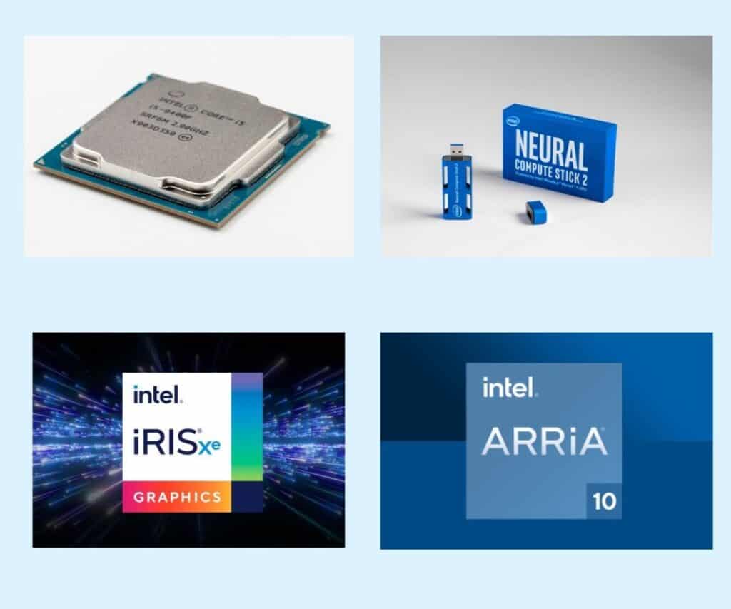 Image showing different intel hardwares that OpenVINO supports