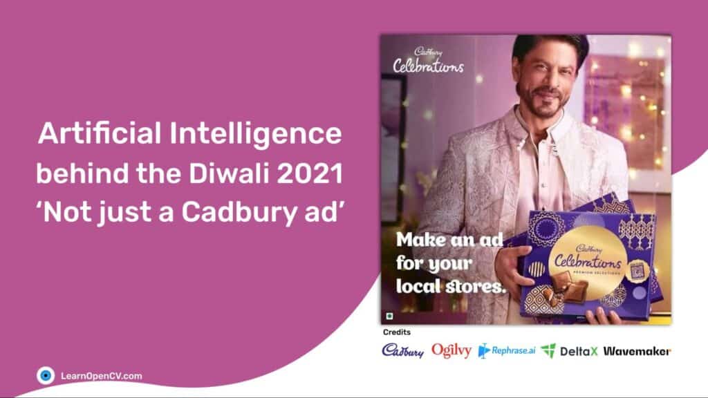 Shah Rukh Khan Cadbury Ad using a real-time application of Audio Generation (Text To Speech) and
Lip Sync ( Sync audio with Video )