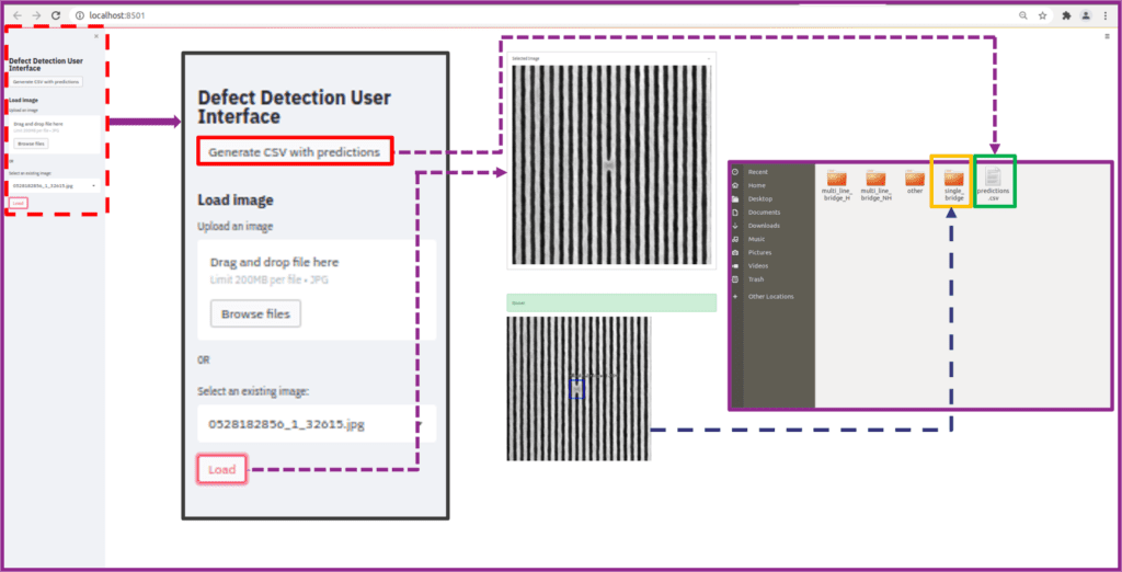 Web-based defect inspection app