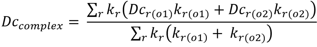 equation of degree of similarity between complex objects