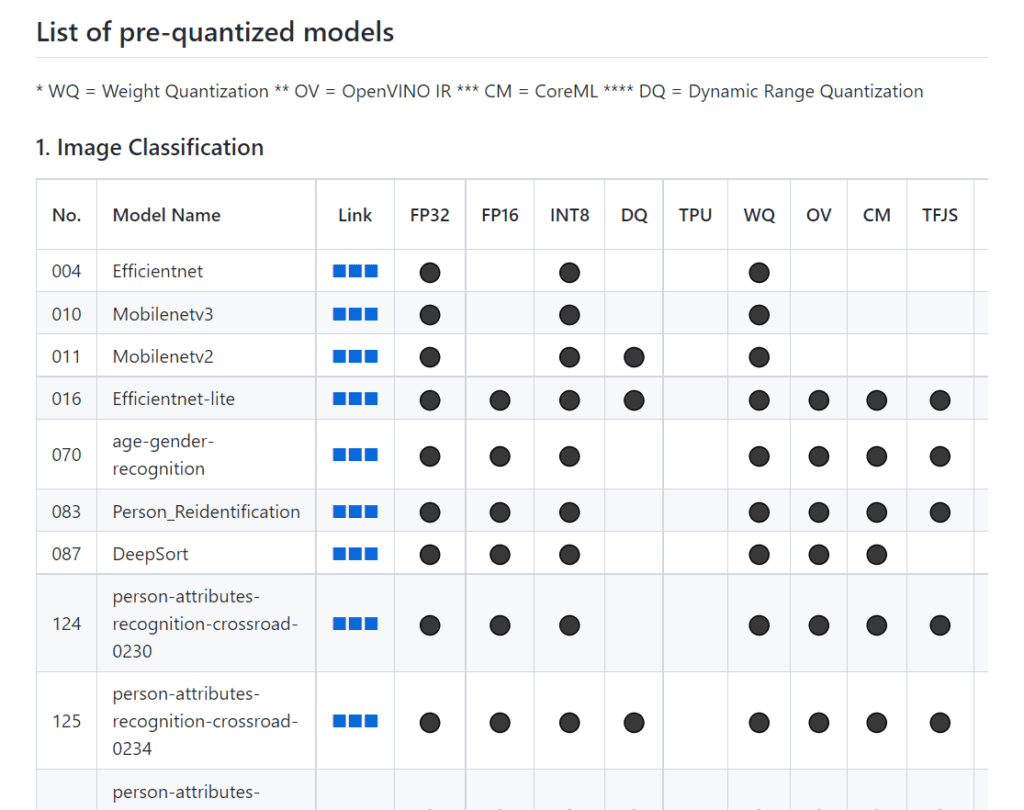 Quantized Models