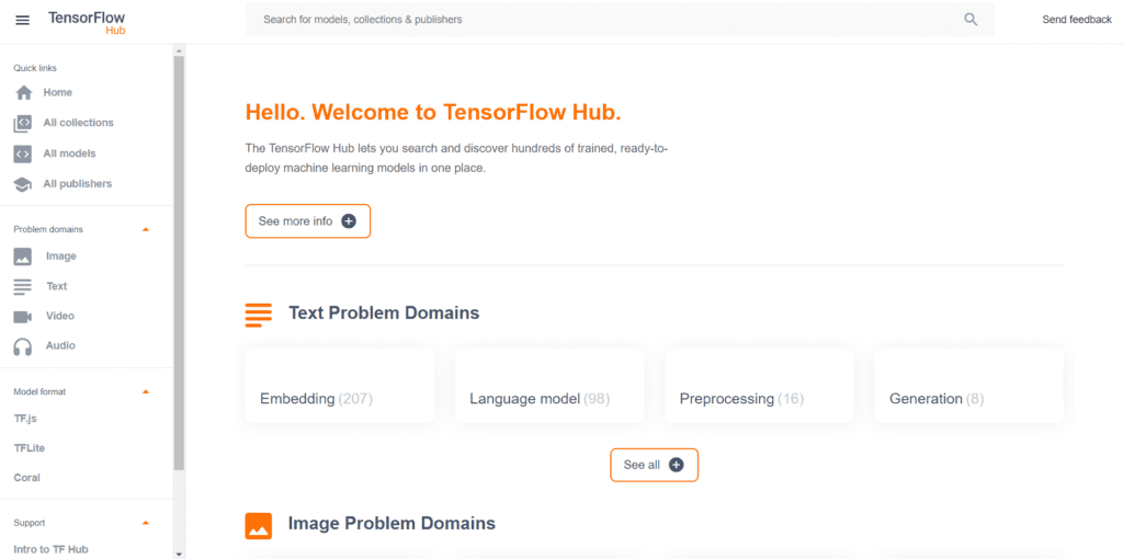 TF-Hub homepage