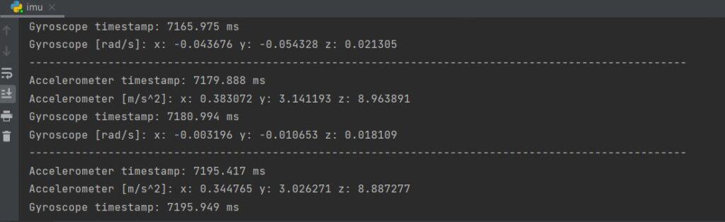 IMU output