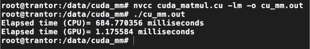 GPU is ~650x faster than a CPU
