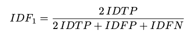 Formula for IDF1