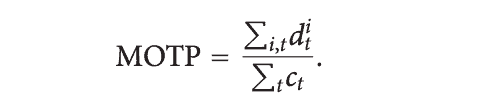 Formula for Multiple Object Tracking Precision