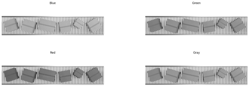 RGB channels of boxes on rolling conveyor image annotation tool