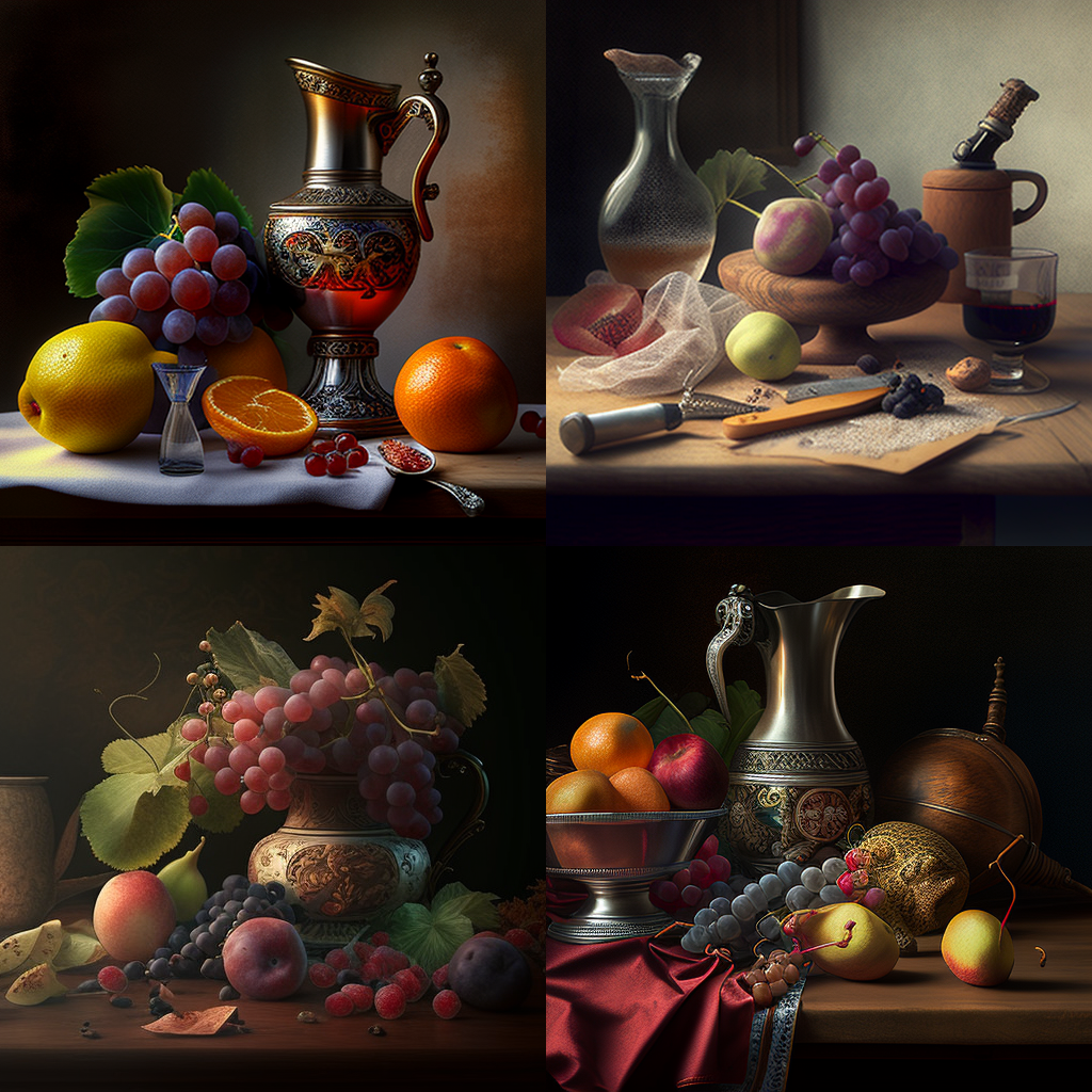 still life image generated with model 4a