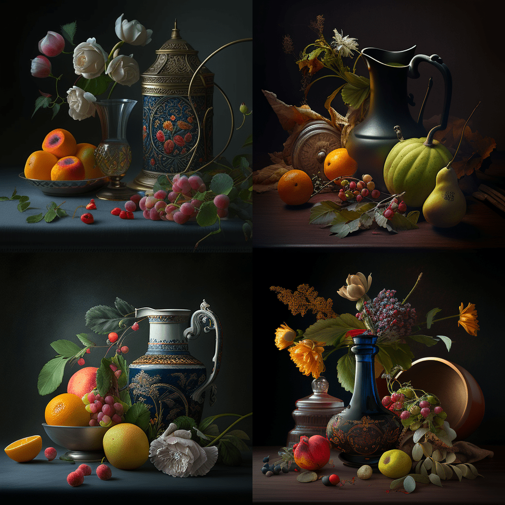 still life image generated with model 4b