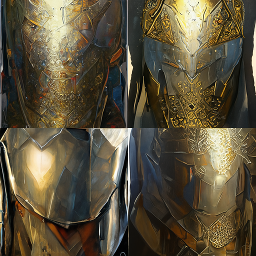 Prompt : knight with diamond armor --v 1, midjourney version 1