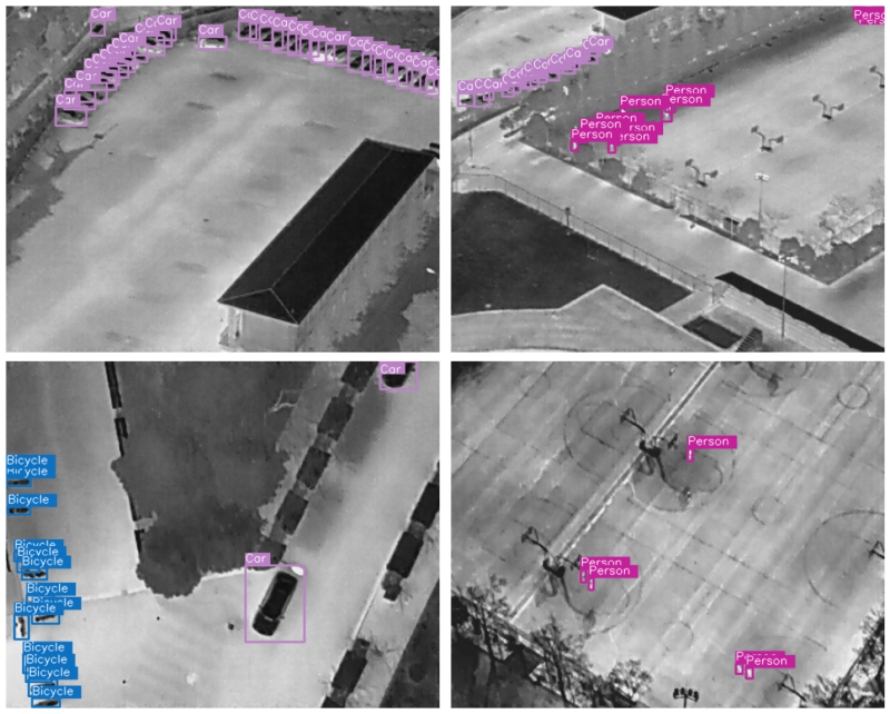 Annotated images from the UAV Thermal Imaging dataset.