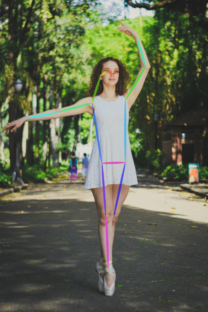 ballerina pose detection using HigherHRNet