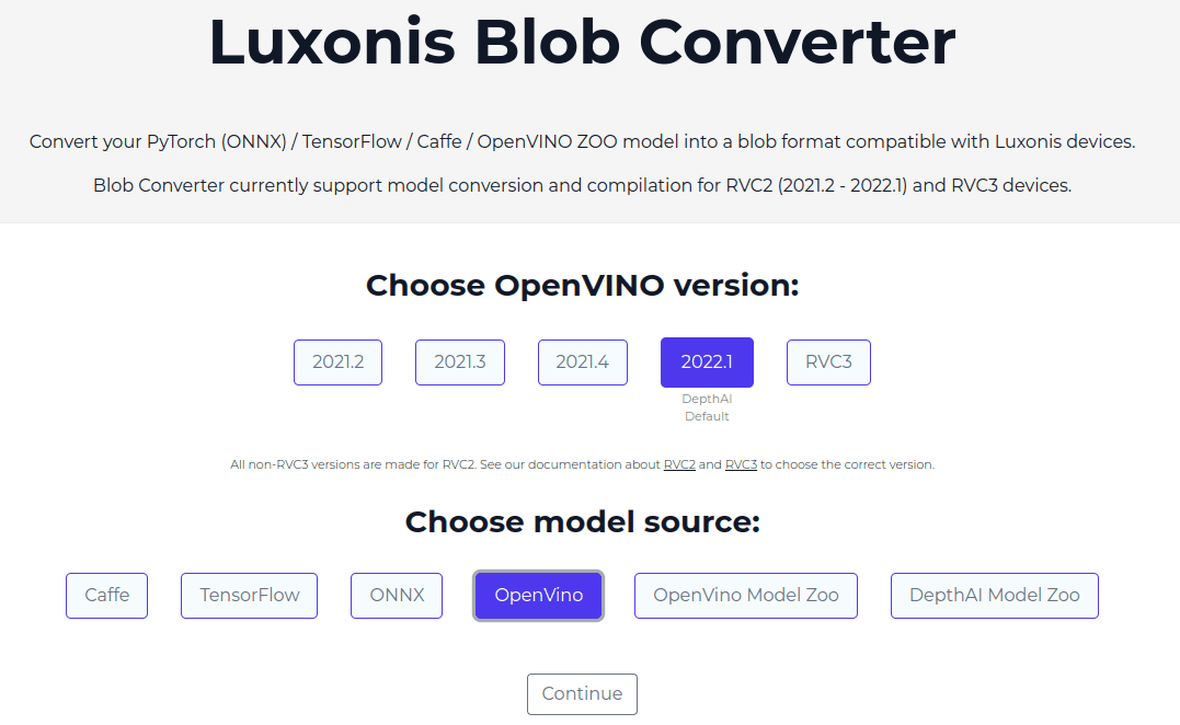 Luxonis Blob Converter - Step-by-step guide to convert Pytorch model to OpenVINO