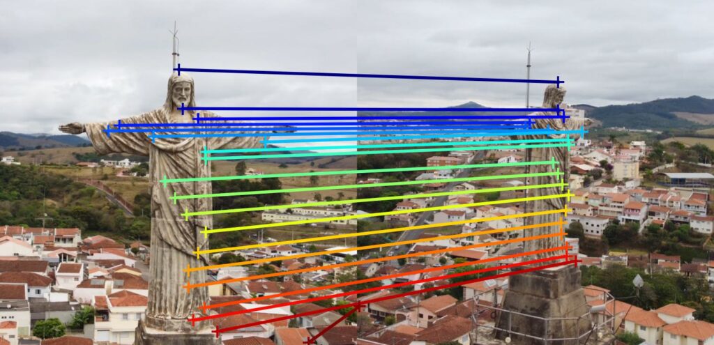 Image Matching between two images using MASt3R - great results asMASt3R has specific head trained for image matching. It gives accurate correspondences