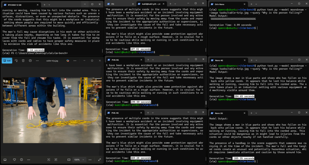 VQA Moondream Reasoning VLM on Edge