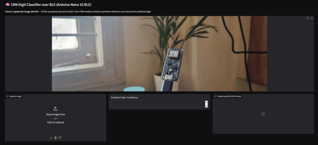 Deploying ML on Arduino, Gradio Interafce for inference